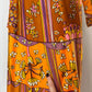 *RARE* Vintage 60’s Wanda Belli Orange Floral Maxi Dress (S/M)