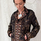 BIYA by Johnny Was Olive Brown Embroidered Studded Boho Moto Jacket