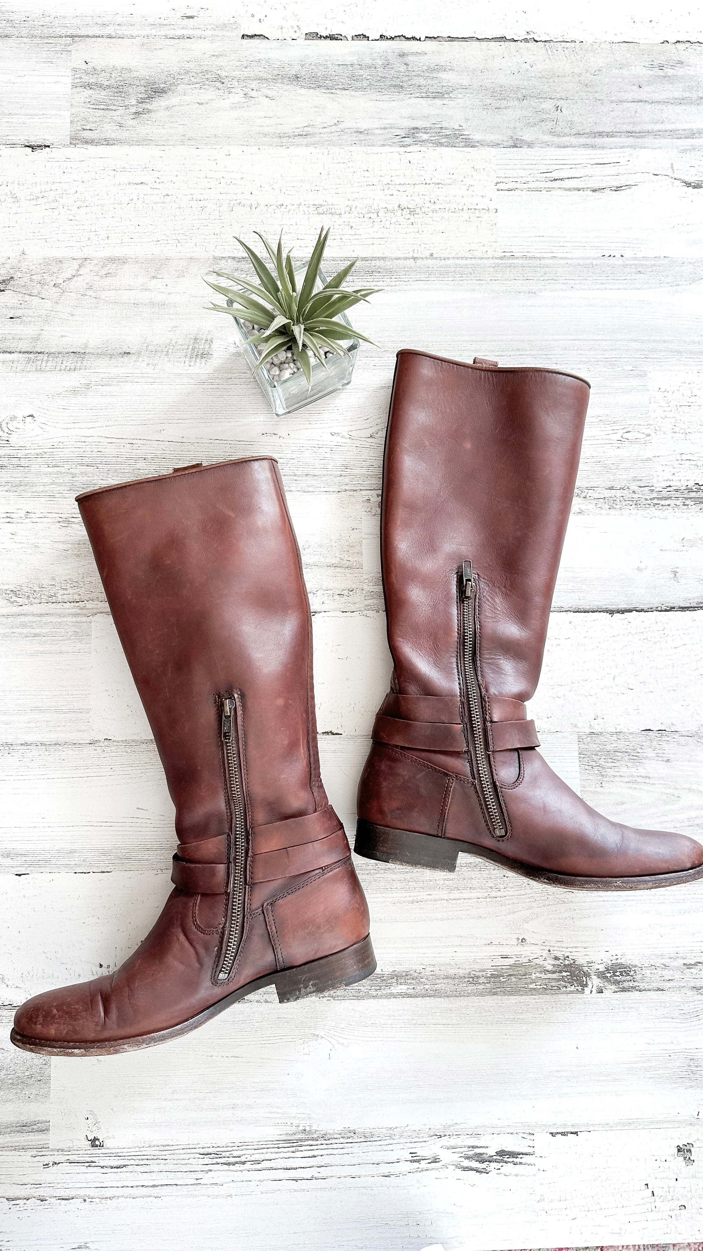 Tall brown outlet riding boots