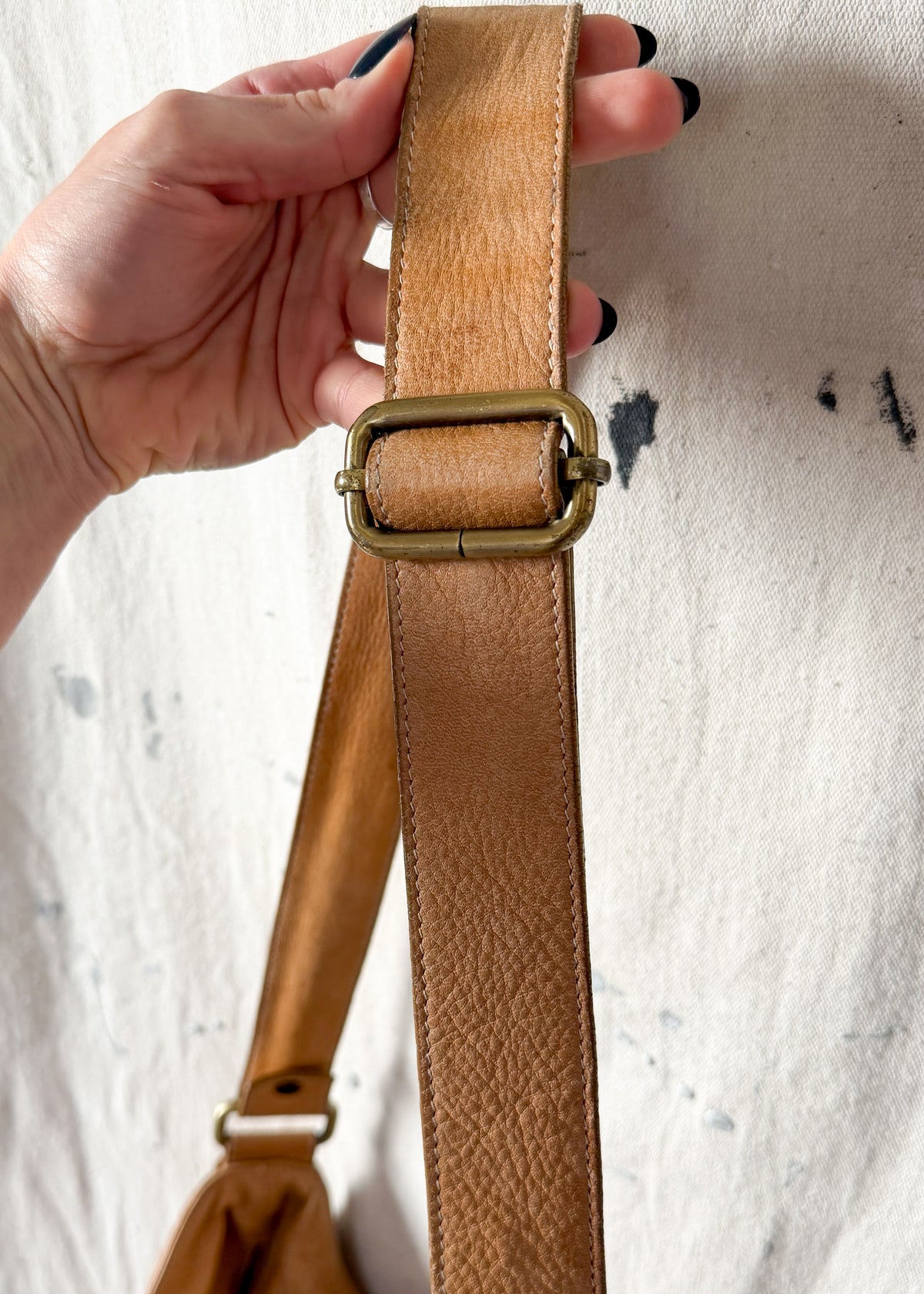 Avorio XL Light Tan Leather Satchel Purse