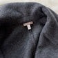 Charcoal Gray 100% Boiled Wool Knit Poncho Cape Sweater (M/L)