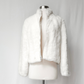 Vintage Glenoit Fabrics Ivory Faux Fur Jacket (M)