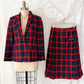 Vintage Pendleton Red Tartan Plaid Pure Virgin Wool Blazer Made in USA