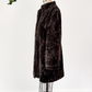 Vintage 70s Sears Dark Brown Faux Fur Coat (M)