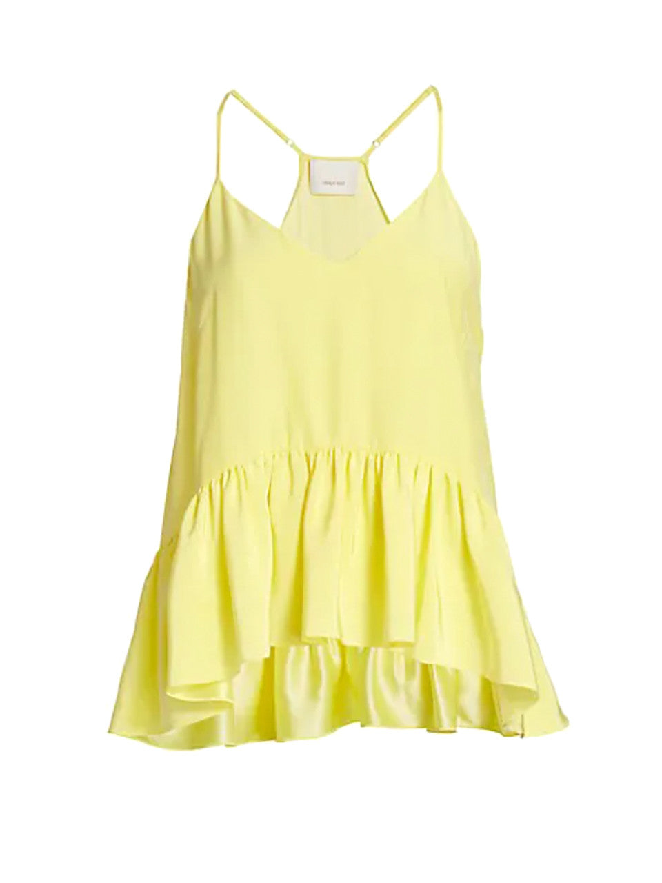 Cinq á Sept ' Janet ' Yellow Rose Silk Ruffle Tank Top (XS/S)