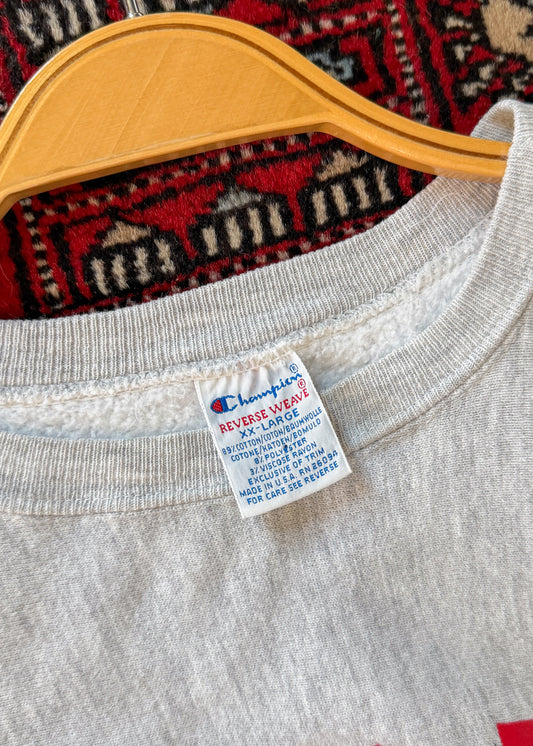 Vintage 90s Champion Reverse Weave Miami Football Sweatshirt Gray XXL USA