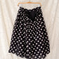 Vintage 1950s Gotham Original Black & White Polka Dot Full Circle Skirt with Petticoat