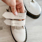 Dr. Martens Devon Heart White Leather Platform Boots (US 7 / EU 38)