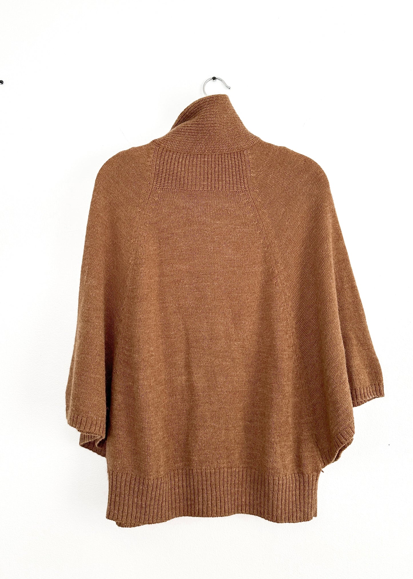 Classiques Entier Atelier Mocha Brown Wool Alpaca Blend Knit Capelete Sweater (L)