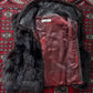 Vintage Andrew Marc Dark Brown New Zealand Opossum Fur & Leather Moto Style Vest