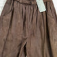 NEW Annette Görtz Brown Suede Wide Leg Pants (EU 40 or 8)