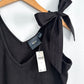 NEW Anthropologie Maeve Black Tie Shoulder Top (L)