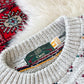 Vintage 90s Orvis Gray Patterned 100% Cotton USA made Sweater (XL mens)