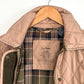 L.L. Bean Khaki Light Brown Quilted Green Corduroy Trim Riding Chore Jacket