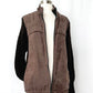 Vintage Weatherproof Chocolate Brown Knit Sleeve Contrast Jacket (M)