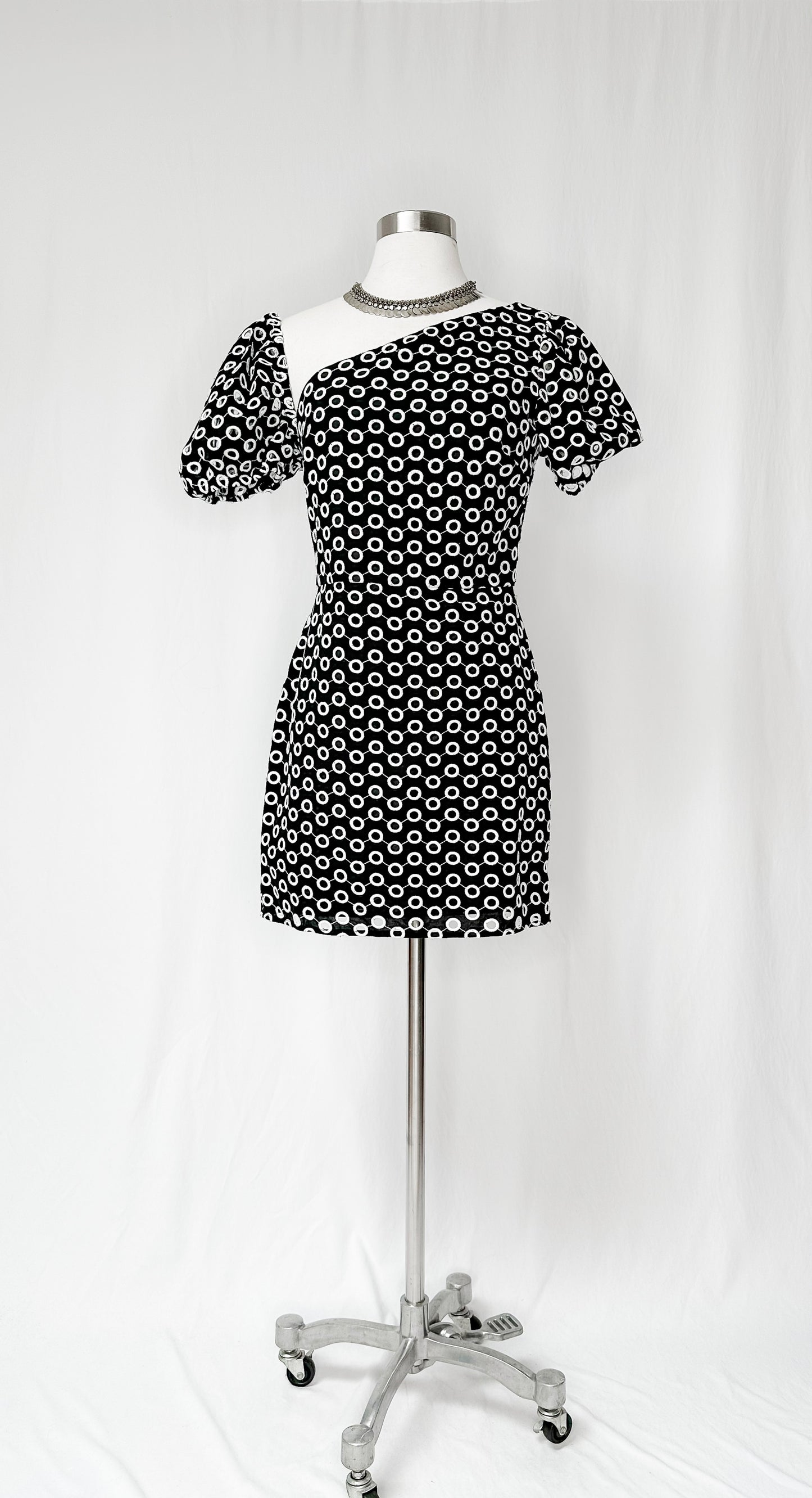 Lovers & Friends Evan Black and White Mini Dress (S)