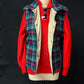 Vintage 80s Woolrich Fisherman Aesthetic Reversible Plaid Wool Canvas Utility Vest (mens L)