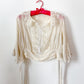 Antique Edwardian Silk Lingerie Blouse with Irish Crochet Lace  c. 1905–1915