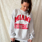Vintage 90s Champion Reverse Weave Miami Football Sweatshirt Gray XXL USA