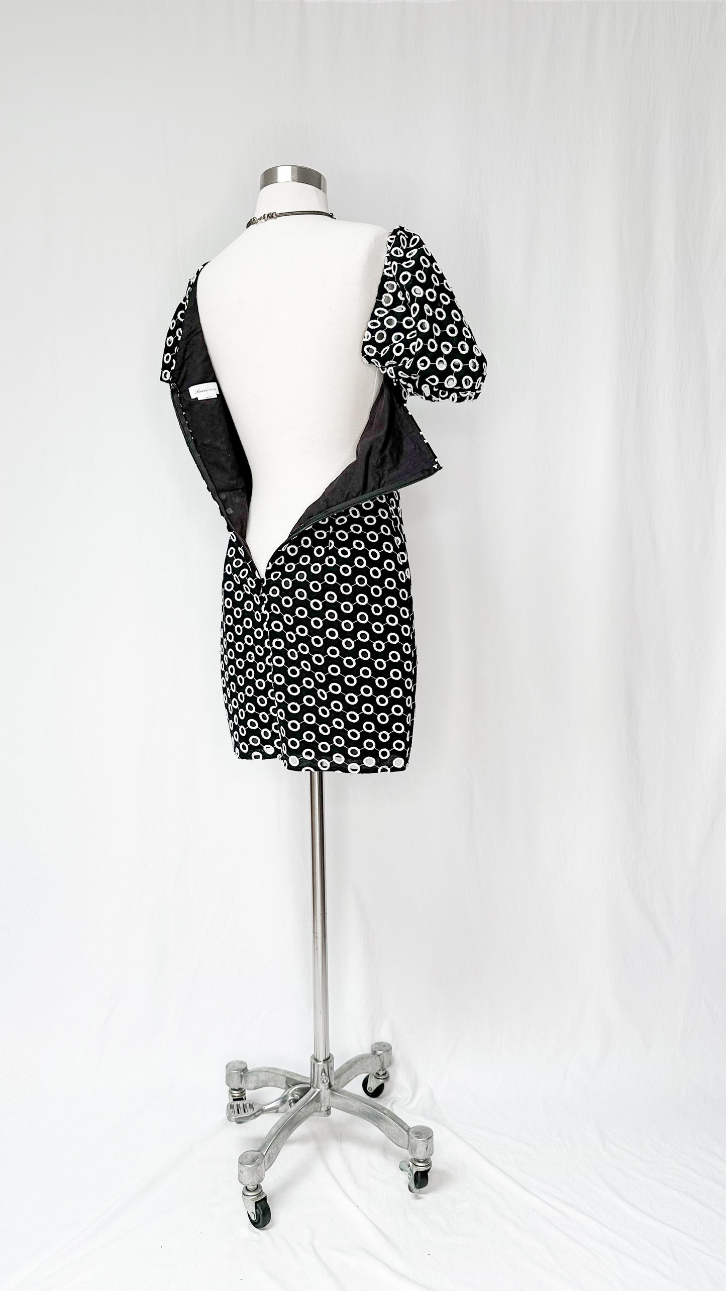 Lovers & Friends Evan Black and White Mini Dress (S)