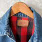 Vintage 1983 Levi’s Denim Buffalo Plaid Lined Trucker Vest (M)