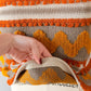 Vintage 70s Petti Glen Orange Brown and Yellow Knit Top (M)