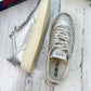 NEW Autry Medalist Leather Silver Low-Top Sneakers (39)