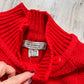 Vintage 80s Gap Clothing Co. Red Collared Knit Pullover Sweater (M)