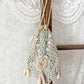 Antique Edwardian Irish Crochet Reticule Purse Sea Foam Green Lined c. 1900–1915