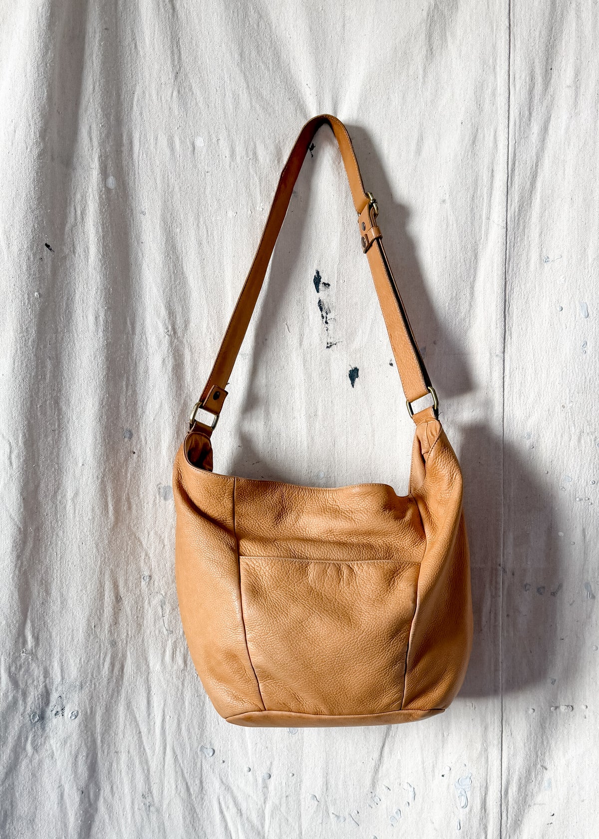 Avorio XL Light Tan Leather Satchel Purse