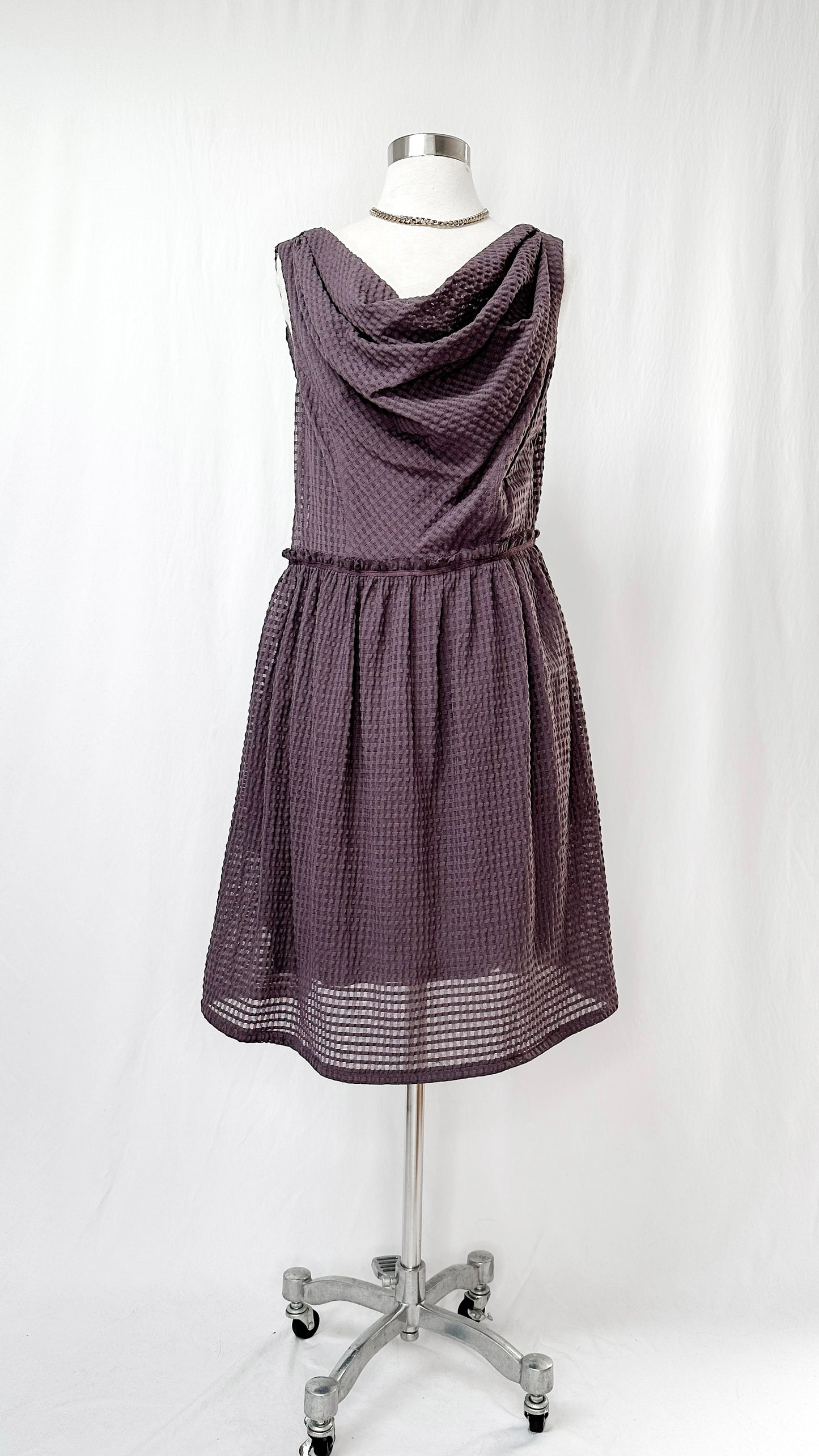 Anthropologie Ric Rac Waffle Knit Draped Dress (L)