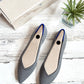 NEW Rothy’s Cloud Gray Birdseye Point Flat Shoes (8.5)