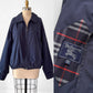Vintage 90s Burberry Harrington Navy Cotton Windbreaker Spring Men's Jacket (XL)