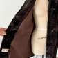 Vintage 70s Sears Dark Brown Faux Fur Coat (M)