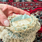 Antique Edwardian Irish Crochet Reticule Purse Sea Foam Green Lined c. 1900–1915