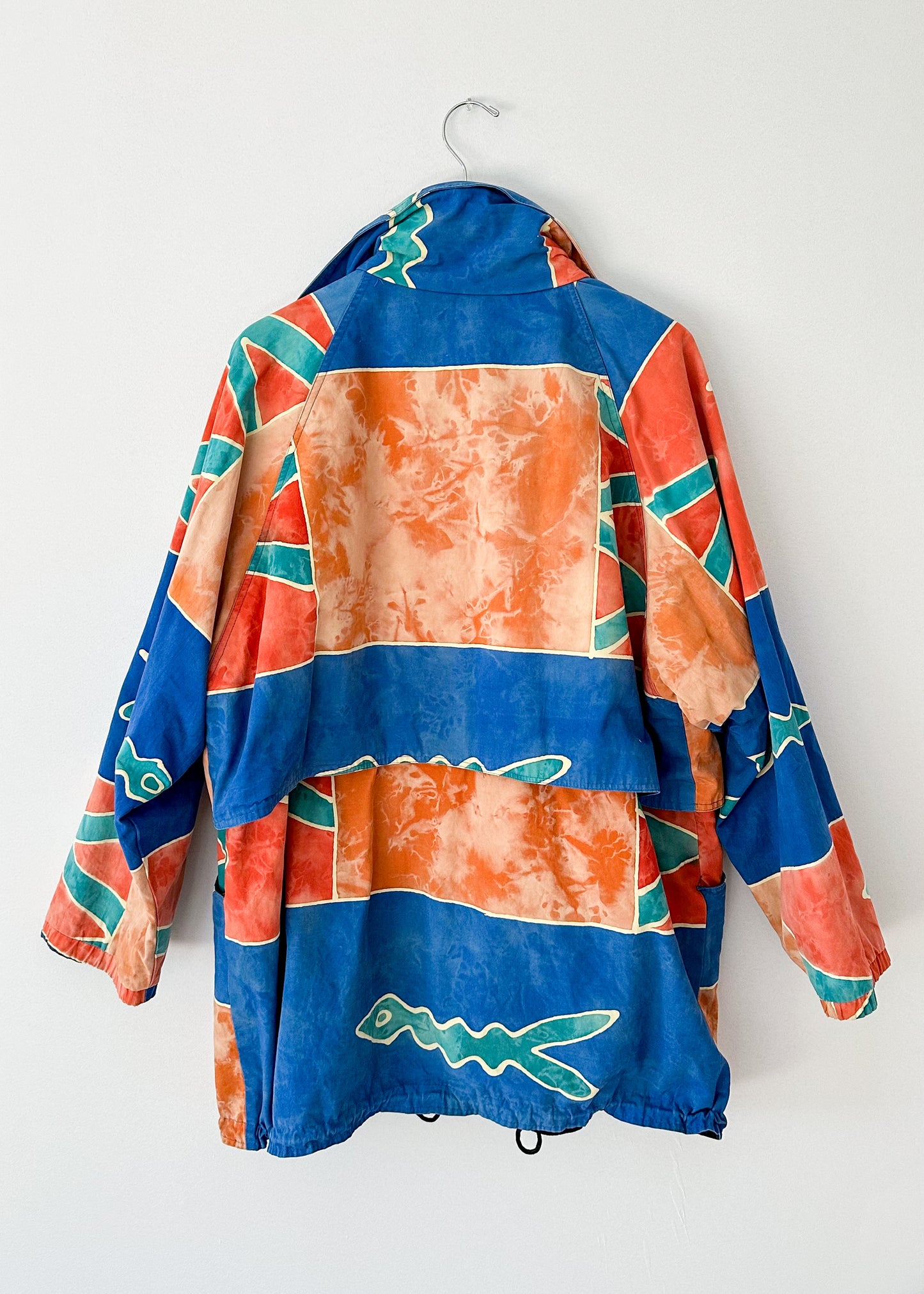 Vintage 90s Azure Geometric Cocoon Jacket (XL)