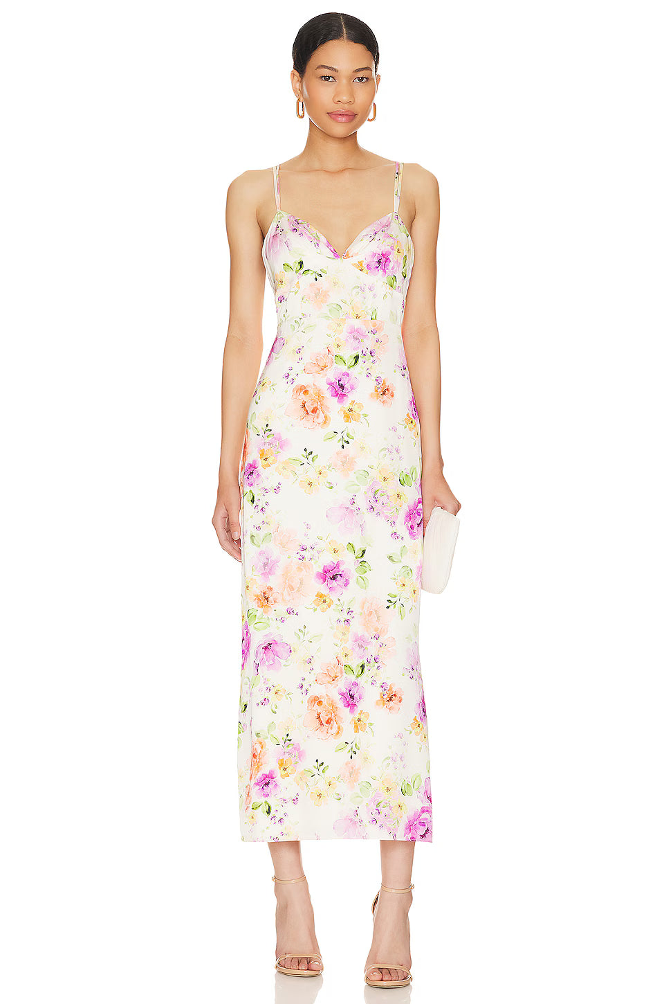 Favorite Daughter The Rosemary Maxi Slip Dress in Oahu Floral Print
