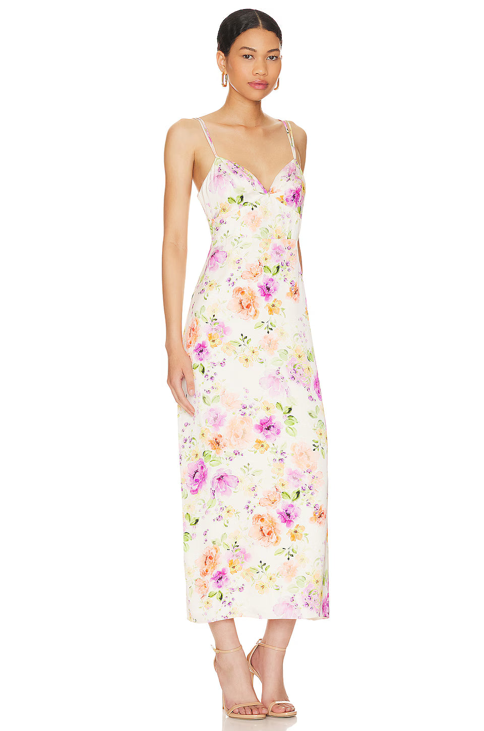 Favorite Daughter The Rosemary Maxi Slip Dress in Oahu Floral Print