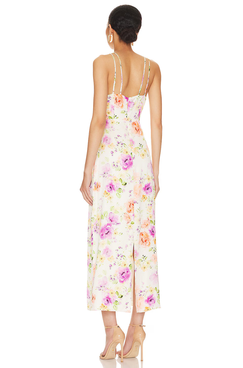 Favorite Daughter The Rosemary Maxi Slip Dress in Oahu Floral Print