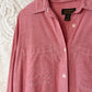 Vintage 90s Eddie Bauer Red Chambray Maxi Shirt Dress (L)