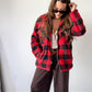 Vintage Marc Richards Classic Buttalo Plaid Sherpa Fleece Lined Insulated Jacket (M)