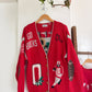 RARE Vintage 90s Belle Pointe Ohio State University Football Sloopy Knit Cardigan