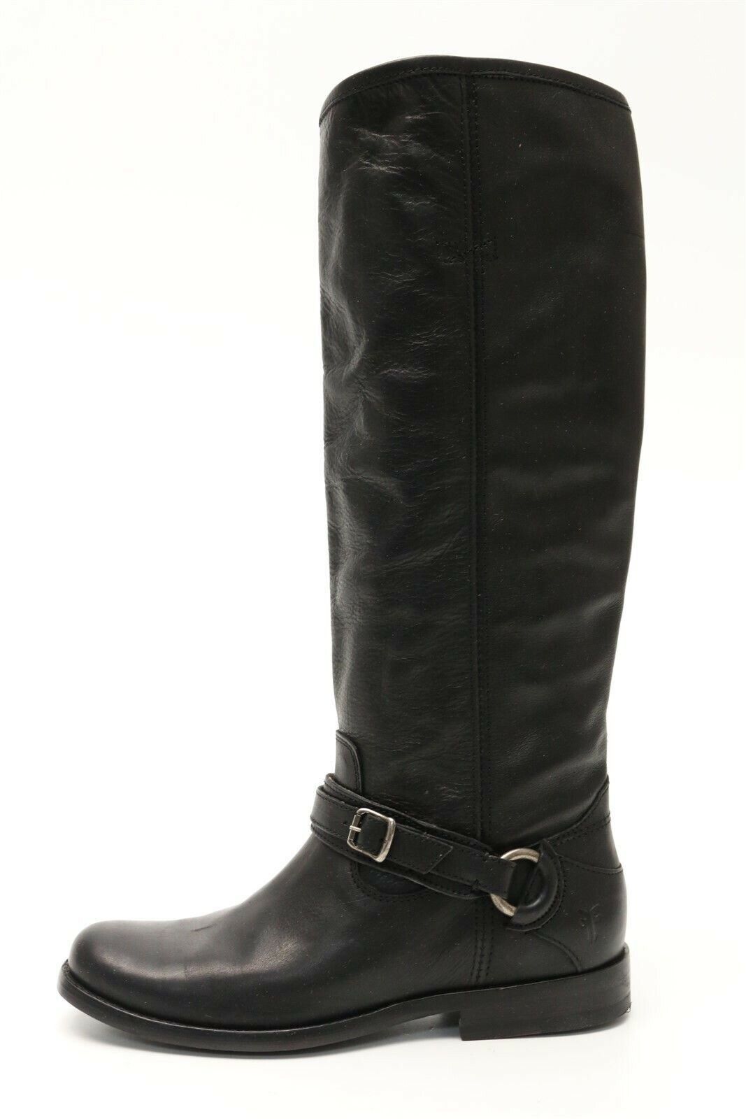 NWT FRYE Phillip Ring Tall Black Leather Boots (7.5)