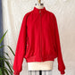 Vintage 90s Polo Ralph Lauren Red Wool Harrington Bomber Jacket