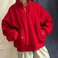 Vintage 90s Polo Ralph Lauren Red Wool Harrington Bomber Jacket