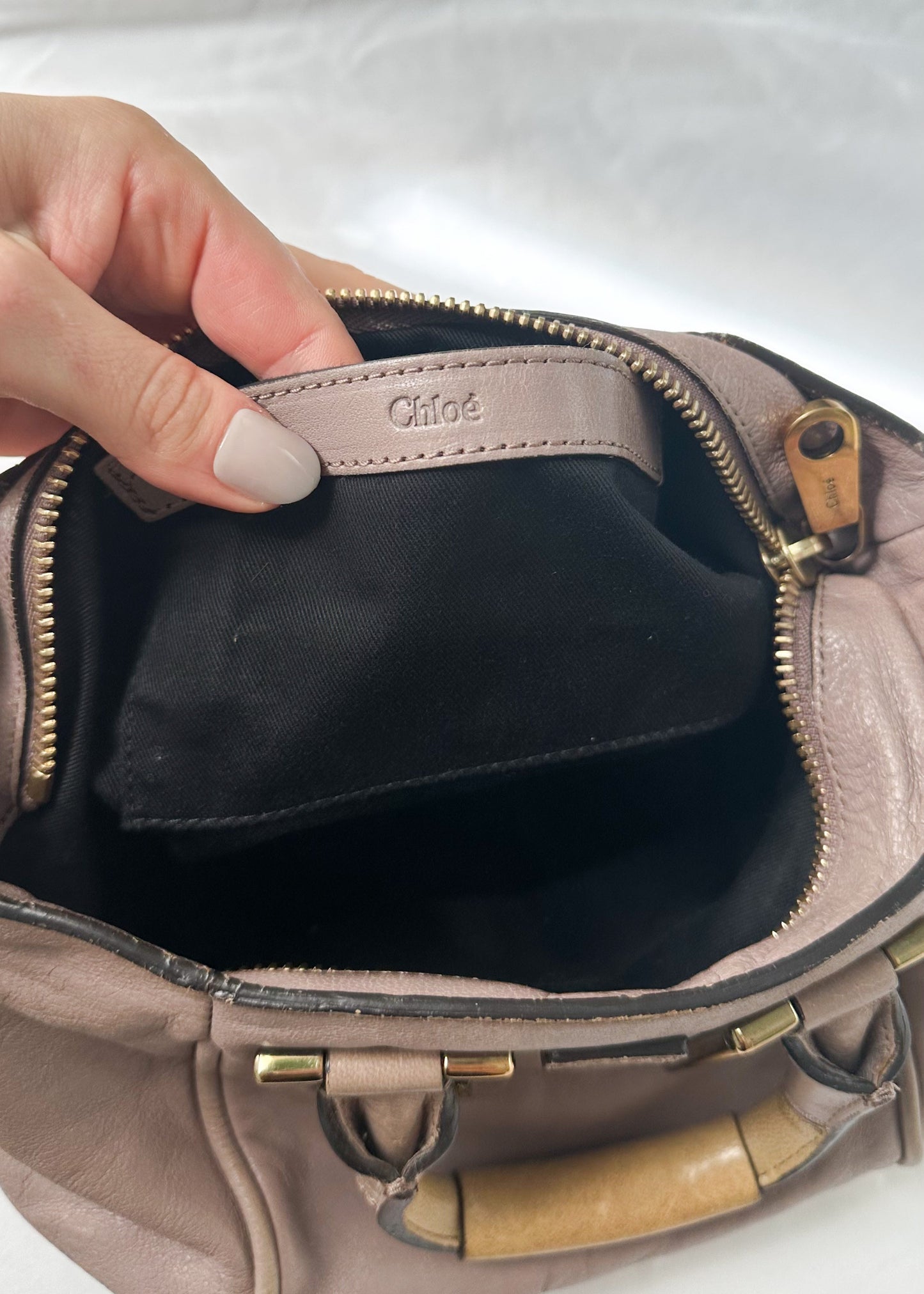 Chloé Ethel Tan Leather Small 2-way Convertible Purse