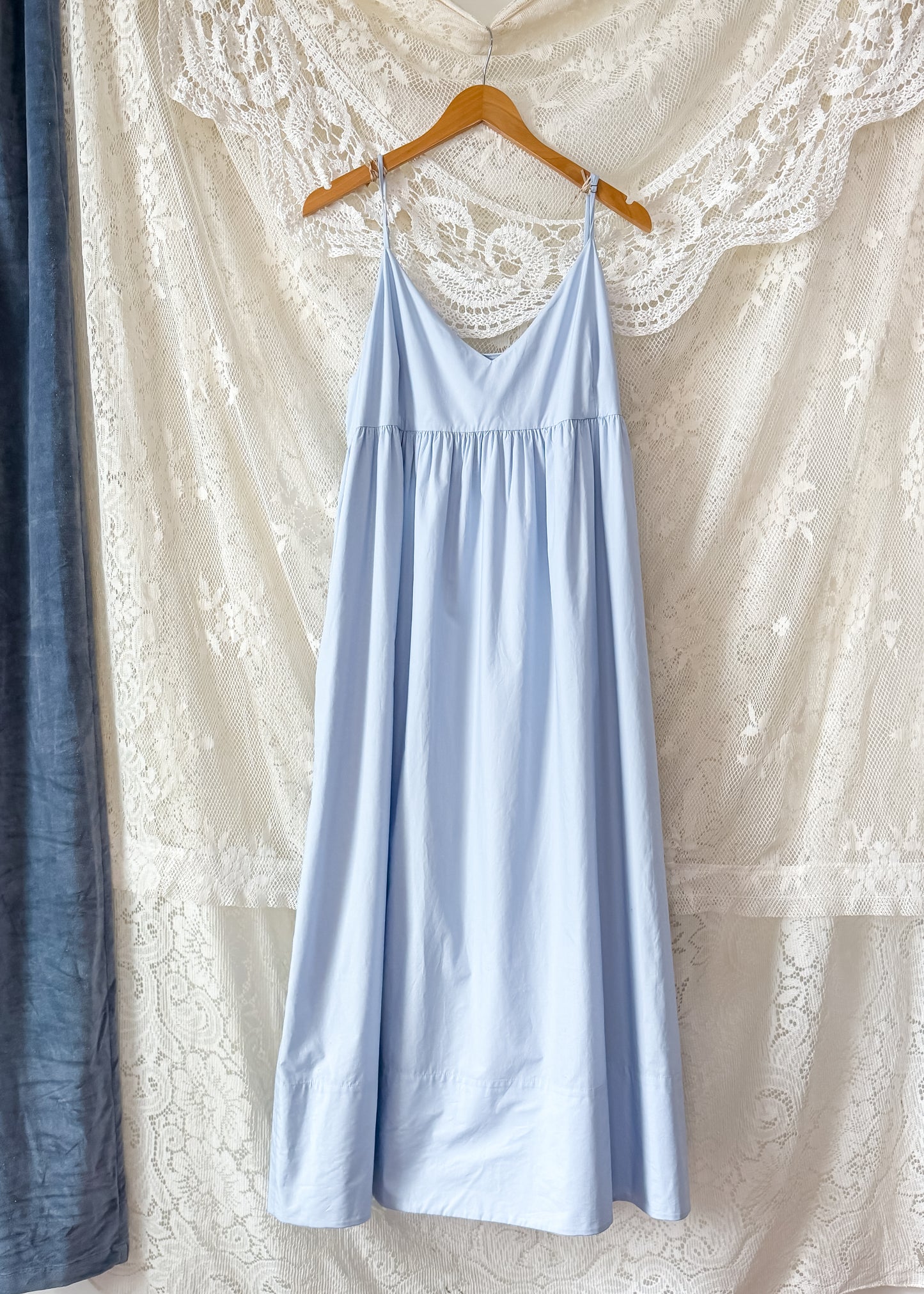 Jenni Kayne Cove Cotton Light Blue Maxi Dress (XXL)