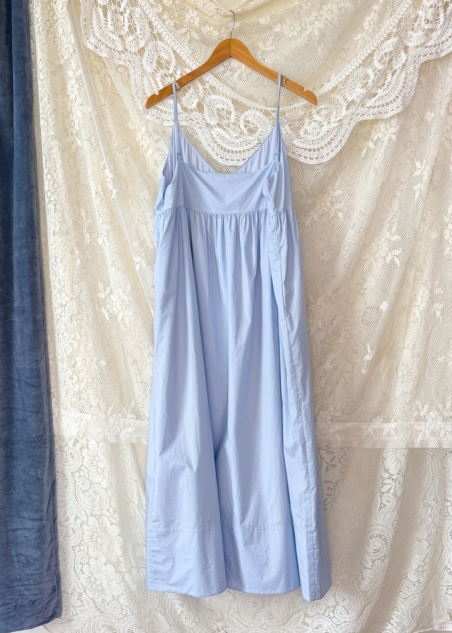Jenni Kayne Cove Cotton Light Blue Maxi Dress (XXL)