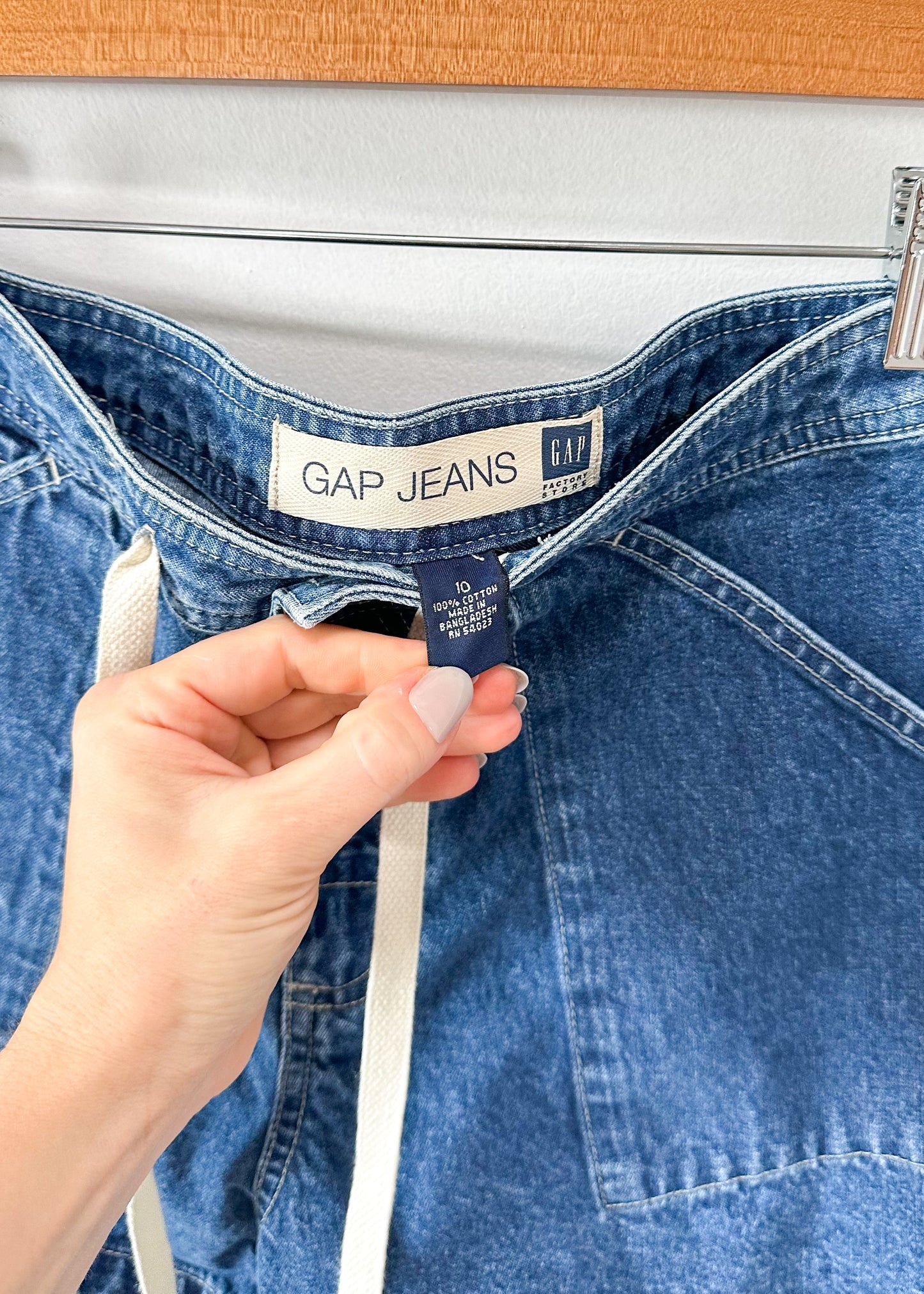 Vintage 00s GAP Denim Drawstring Shorts (10 or M)