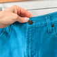Vintage 90s Columbia Turquoise Denim Mini Skirt (S)